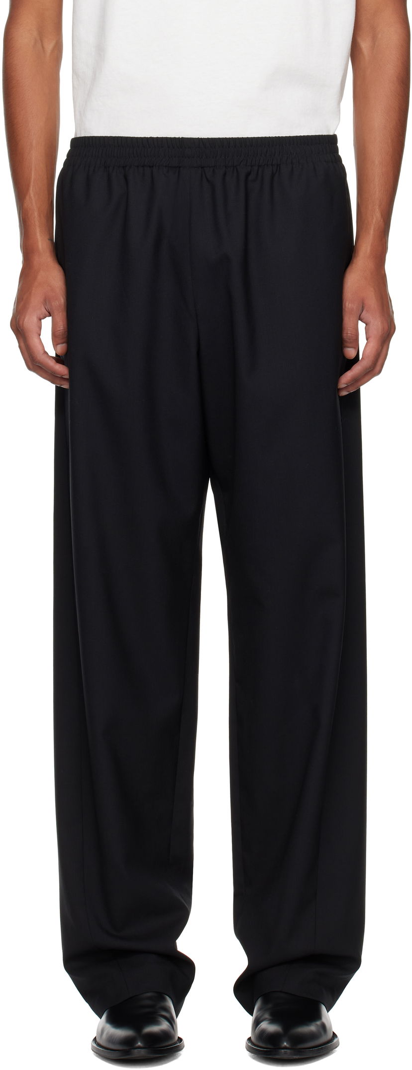 Hlače The Row Konan Elastic Waist Trousers Crna | 803-W3464