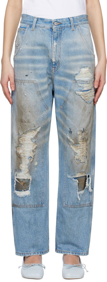Jeans Maison Margiela MM6 Maison Margiela 5-Pocket Distressed Jeans Plava | S62LB0183 M30018, 0