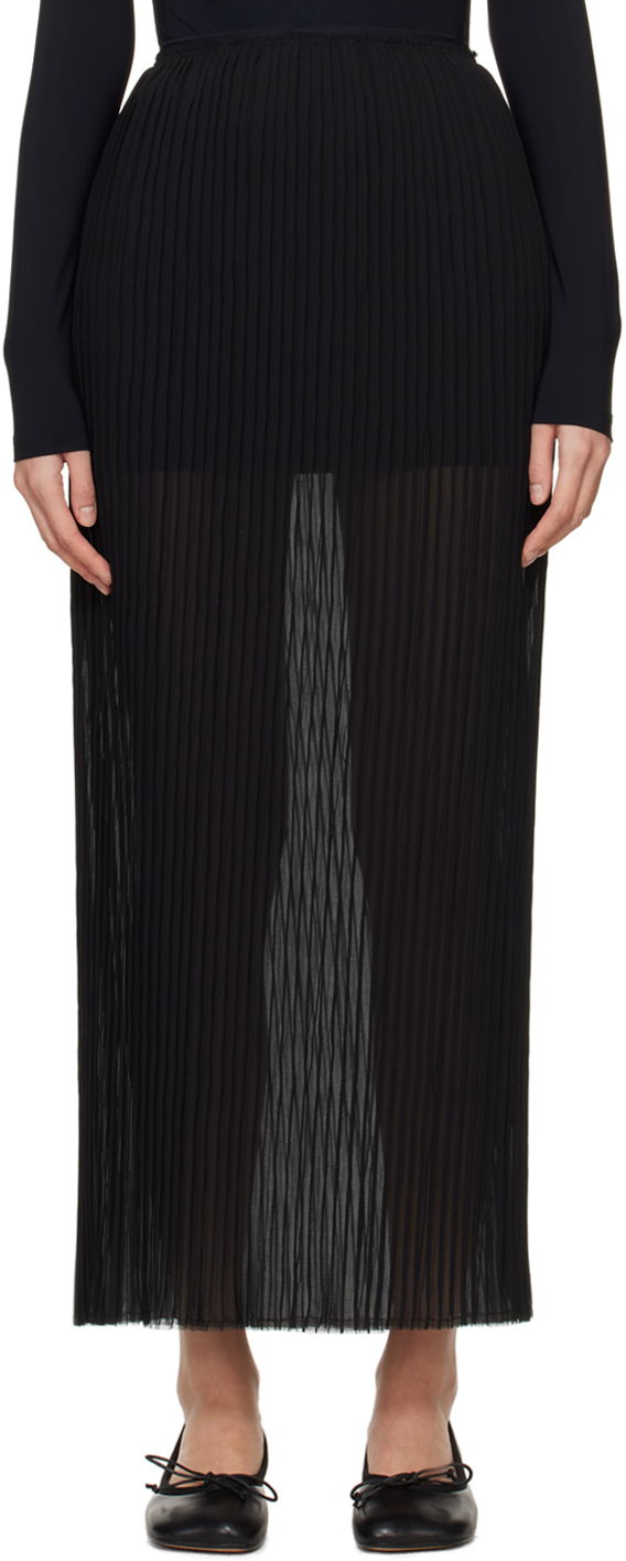 Suknja Maison Margiela MM6 Sheer Maxi Skirt Crna | S52MI0009 S78565