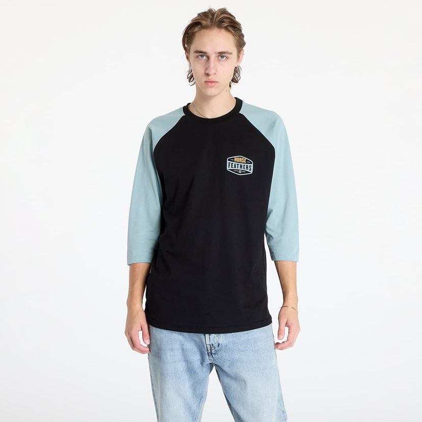 Majica kratkih rukava Horsefeathers Hexagon II Raglan T-Shirt Black M Crna | SM1353A