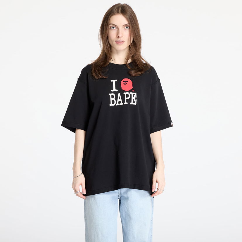 Majica kratkih rukava BAPE A BATHING APE Bape Logo Inside Out Relaxed Fit Tee Crna | 001CSL301352MBLK