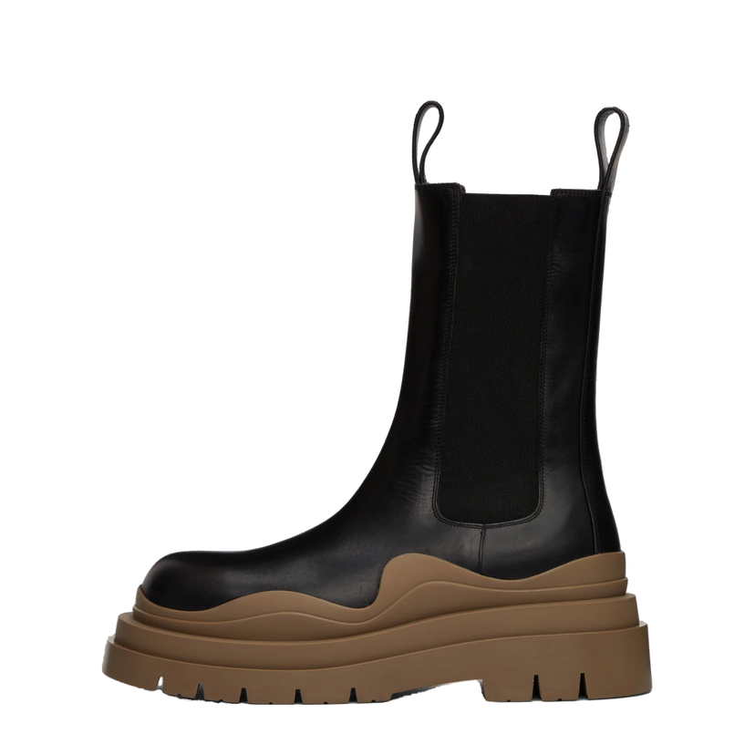 Tenisice i cipele Bottega Veneta Tire Chelsea Boots "Black Taupe" Smeđa | 630284 VBS50