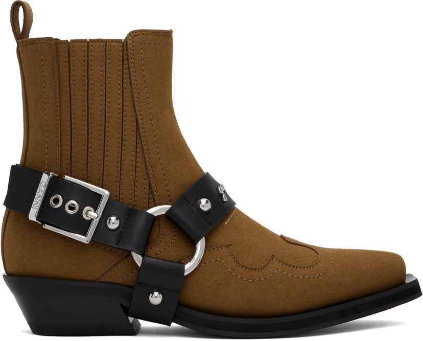 Tenisice i cipele GANNI GANNI Low Cut Western Chelsea Boots Smeđa | S2747