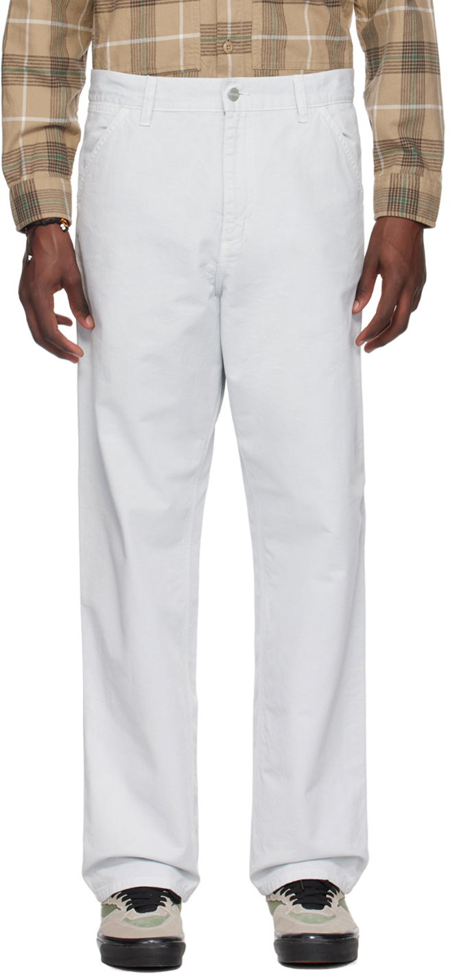 Hlače Carhartt WIP Work In Progress Single Knee Trousers Bijela | I031499