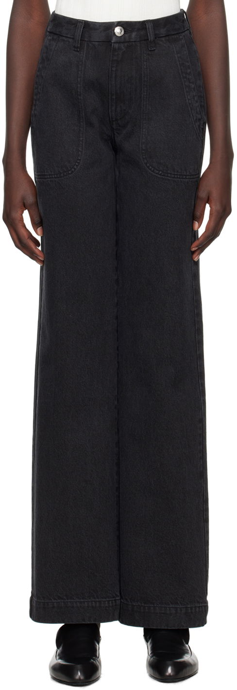 Jeans A.P.C. Wide Leg Jeans Crna | COGEX-F09085