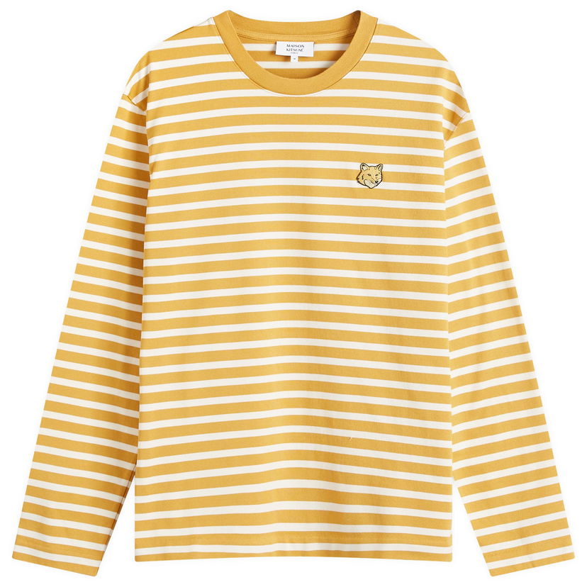 Majica kratkih rukava MAISON KITSUNÉ Maison Kitsuné Fox Head Marin Long Sleeve T-Shirt, Size Large Žuta | NM00106KJ0044-B762