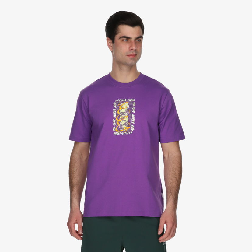 Majica kratkih rukava adidas Originals Q12 Street T-Shirt Ljubičasta | JP4498