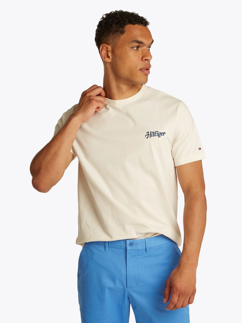 Majica kratkih rukava Tommy Hilfiger Tommy Hilfiger Summer Script Logo T-Shirt Bež | MW0MW38643Z00