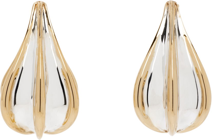 Naušnice Bottega Veneta Bottega Veneta Mini Gold & Silver Drop Earrings Metalik | 838154 V507D