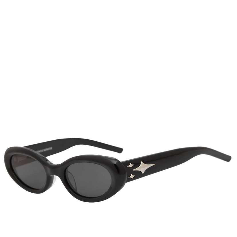 Sunčane naočale Gentle Monster Black Oval Sunglasses with Star Detailing Crna | CUFF-01