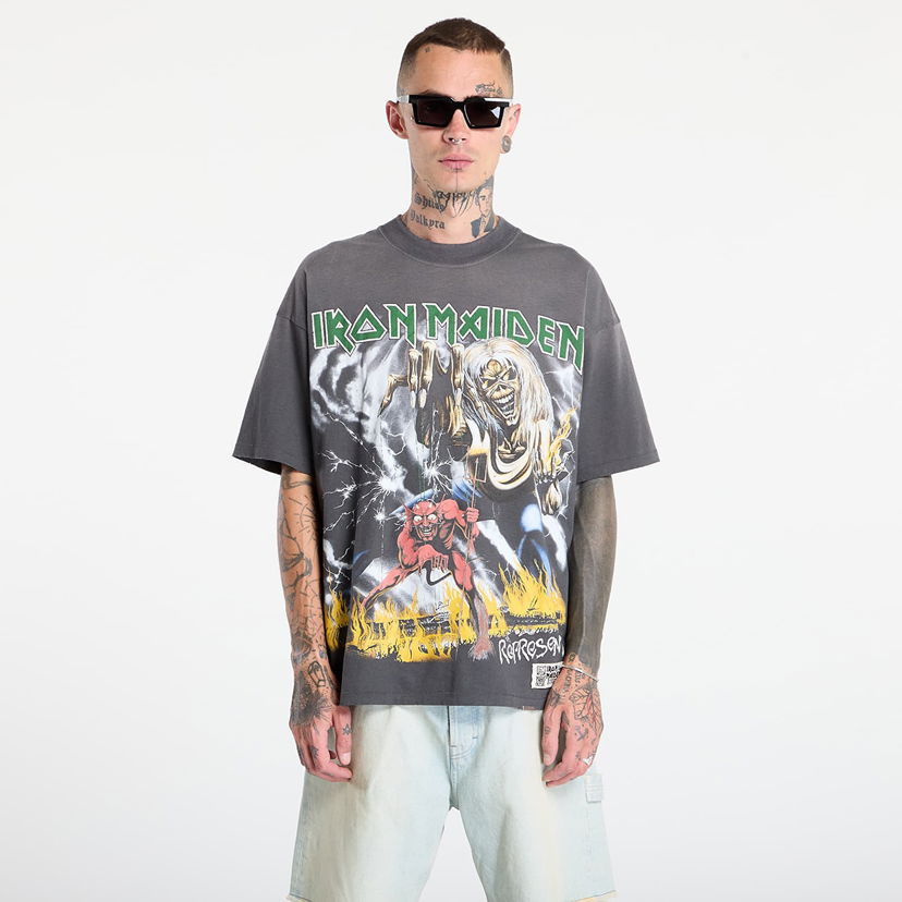 Majica kratkih rukava Represent Clo REPRESENT x Iron Maiden Number Of Beast T-Shirt Sunfade Grey Siva | MLM100583-46