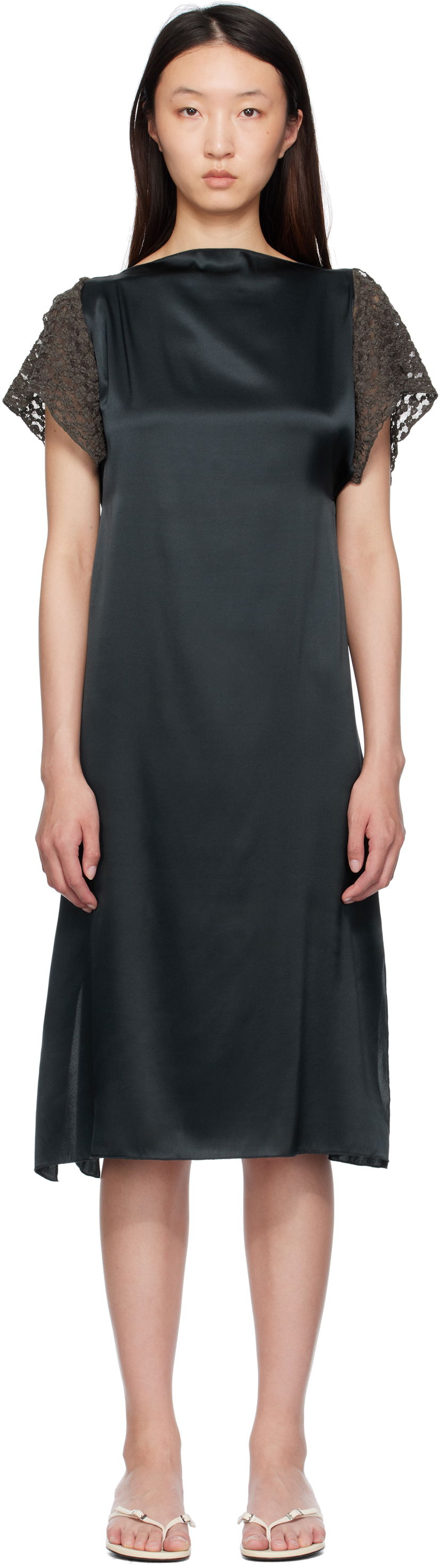 Haljina Baserange Baserange Olin Midi Dress Zelena | DROL-SS-SU25