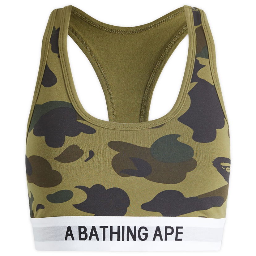 Grudnjak BAPE A Bathing Ape 1st Camo Sport Bra Zelena | 001UWK302001L-GRN