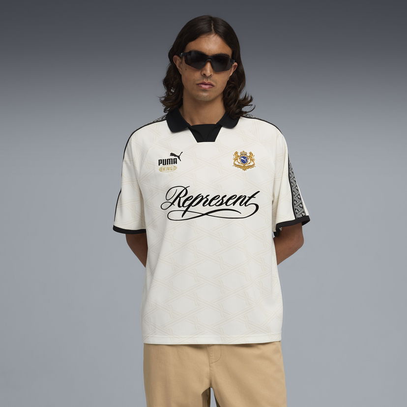 Dres Puma REPRESENT KING Collared Football Jersey Bijela | 633784_31