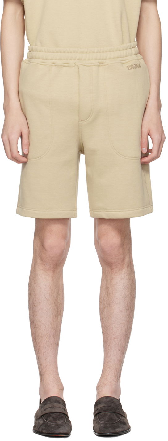 Kratke hlače ZEGNA Drawstring Shorts Bež | N6N101760-262