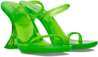 Dodaci Amina Muaddi Amina Muaddi Brito Slipper Heeled Sandals Zelena | 11S333533BRI, 3