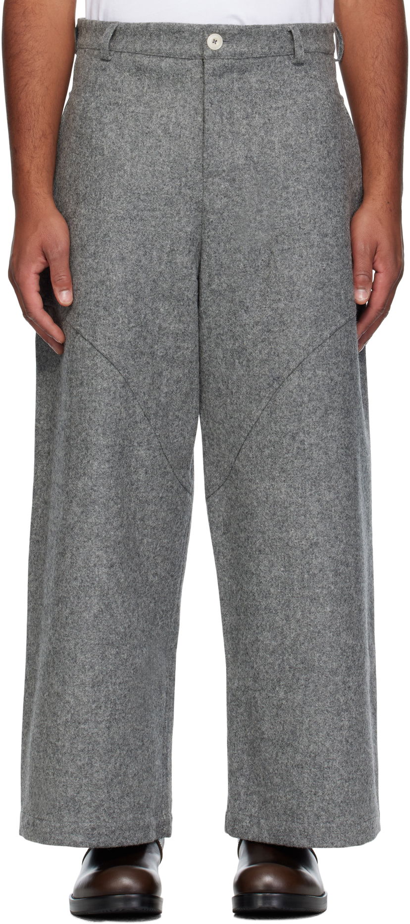 Hlače sage NATION SAGE NATION Wool Carpenter Trousers Siva | S039 CARPENTER TROUSER WOOL MA