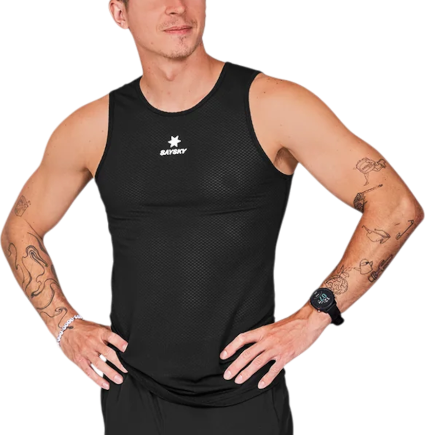 Majica bez rukava Saysky Saysky Mesh Base Layer Singlet Crna | xmrbl31c901