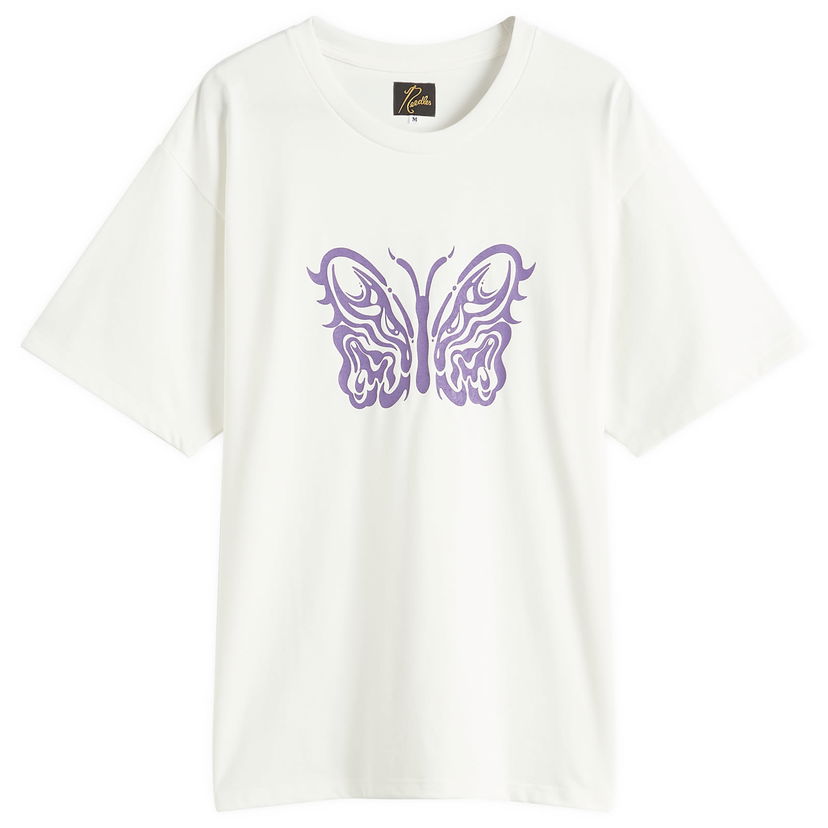 Majica kratkih rukava Needles Kae Tanaka Crew Neck T-Shirt with Butterfly Graphic Bijela | QV433-A