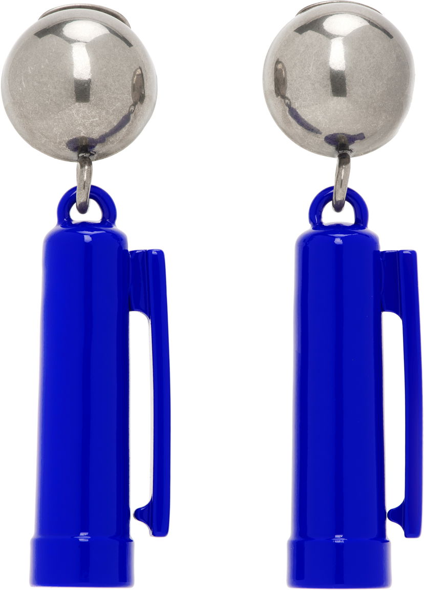 Naušnice Moschino Moschino Charm Drop Earrings Plava | 25121913384021345