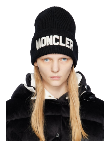 Kapica Moncler Embroidered Crna | I20933B00049M1131