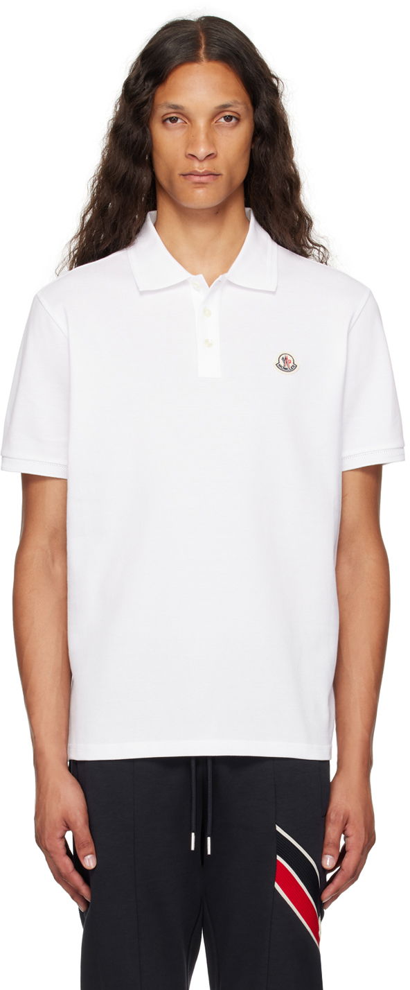 Polo majica Moncler Logo Patch Polo Shirt Bijela | J20918A0000984556