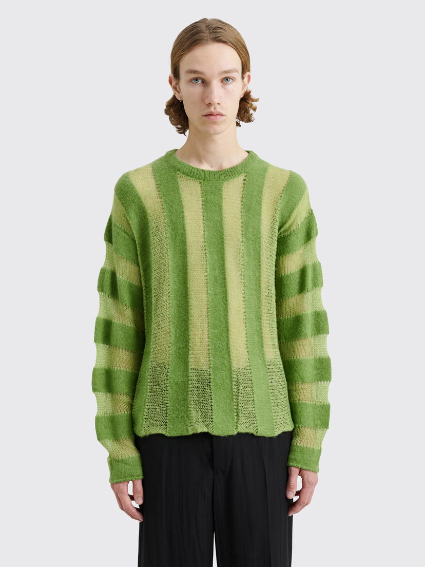 Džemper Brain Dead Brain Dead Fuzzy Threadbare Sweater Zelena | BDW23T01003318GR01