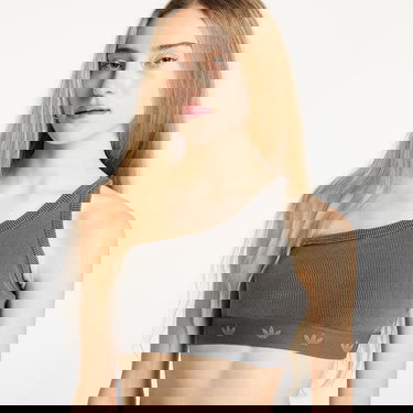 Grudnjak adidas Originals Ribbed One Shoulder Top Siva | JC7558, 4