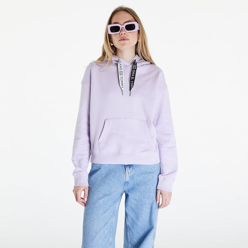 Dukserice Tommy Hilfiger Boxy Logo Drawcord Hoodie Lavender Flower Ljubičasta | DW0DW17794 W06