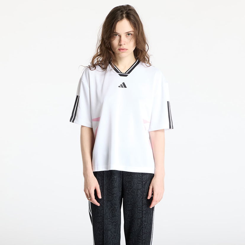 Majica kratkih rukava adidas Performance Tiro Cut 3 Stripes Color Block Boyfriend T-Shirt Bijela | JG4061