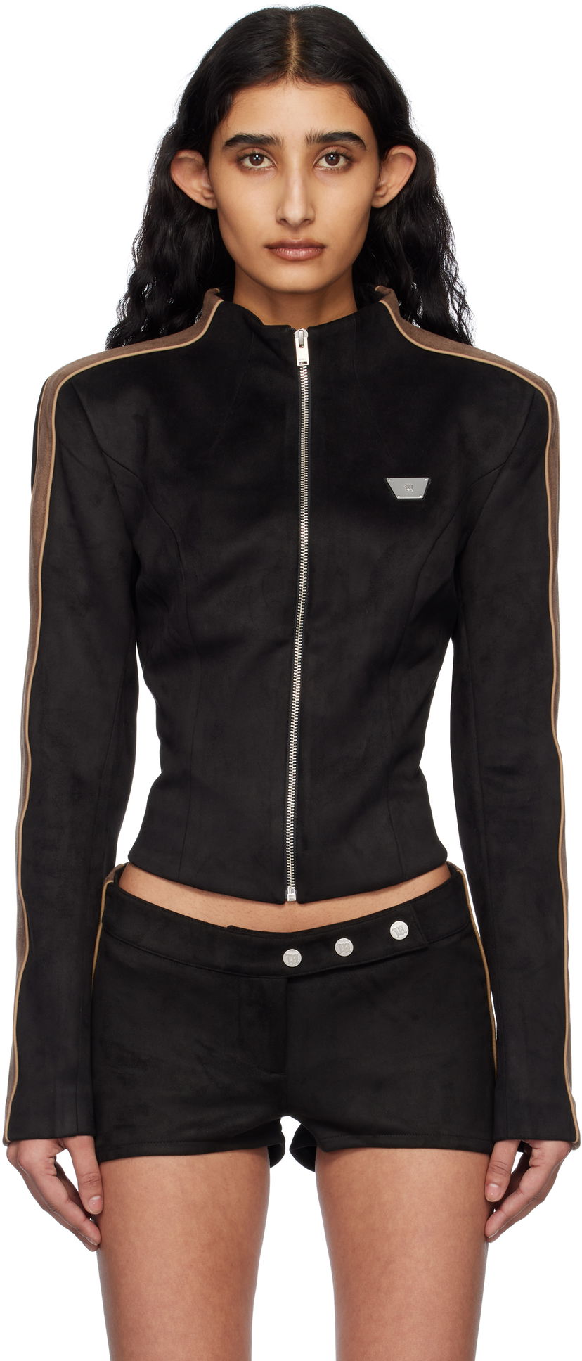 Jakna MISBHV MISBHV Faux Suede Moto Jacket Crna | 250W403