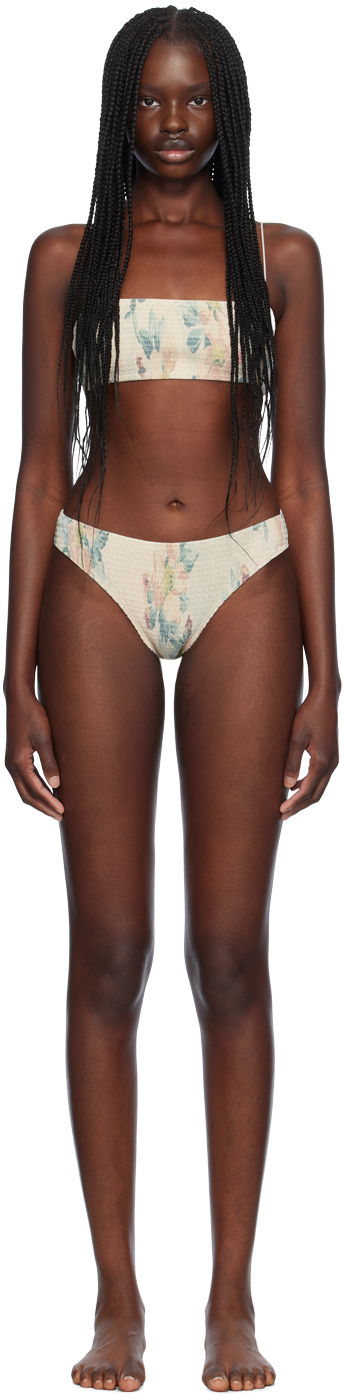 Kupaći kostimi TOTEME TOTEME Smocked Mid-Rise Bikini Višebojno | 243-WSW1079FB0249/2WRW3263FB0249