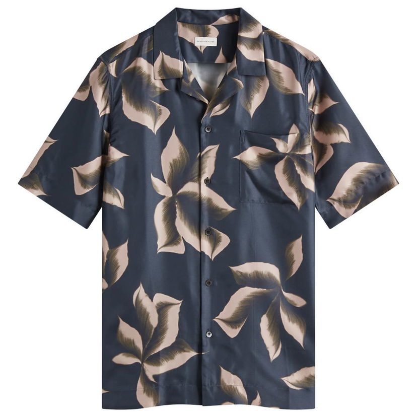Košulja Dries Van Noten Dries Van Noten Carltone Silk Vacation Shirt Plava | 251-020742-1024-559