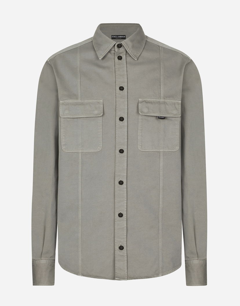 Košulja Dolce & Gabbana Dolce & Gabbana Oversize Cotton Shirt Siva | G5MA8TG8LH0N0702