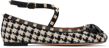 Njega cipela Valentino Valentino Garavani Rockstud Tweed Ballerina Flats with Bow Detail Višebojno | 6W2S0HB6MTB, 0