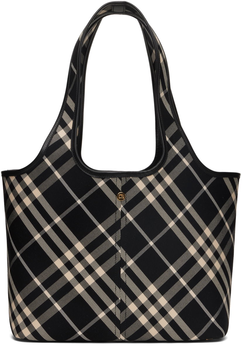 Tote bag Burberry Check Tote Bag Crna | 8094686