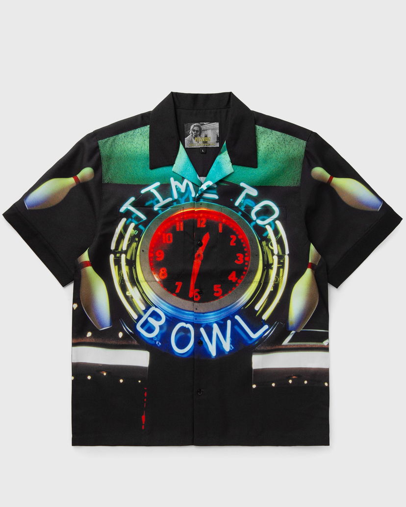 Košulja Pleasures Time to Bowl Button-Up Shirt Crna | P25SU059-BLACK