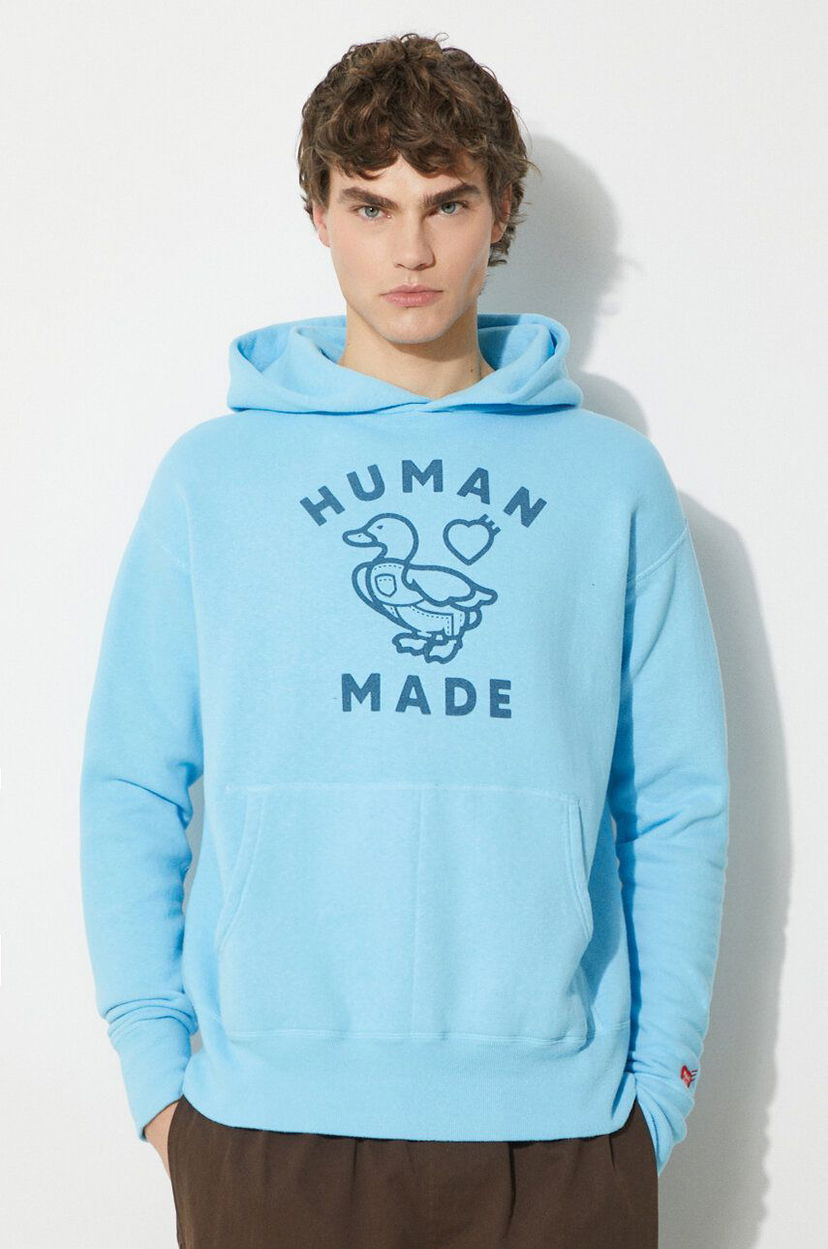 Dukserice Human Made Graphic Print Hoodie Plava | HM27CS028