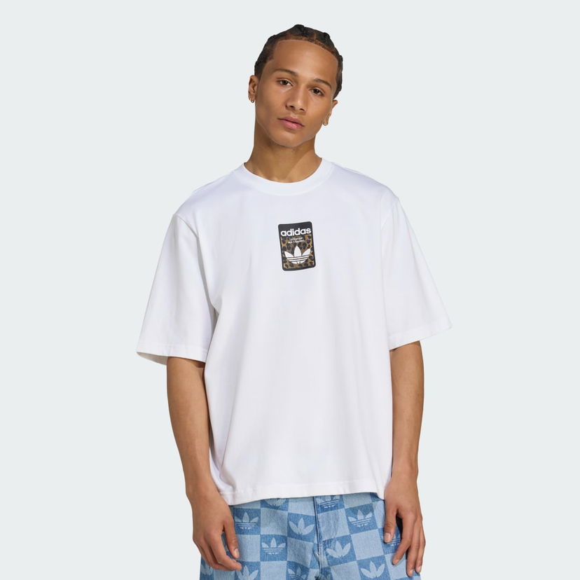 Majica kratkih rukava adidas Performance Oversized Leo Graphic T-Shirt Bijela | JV7570