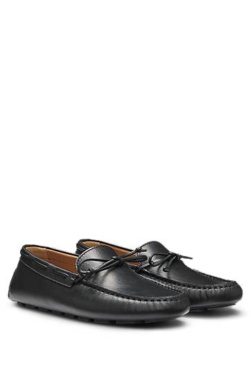 Dodaci BOSS Leather Driver Moccasins Crna | 50548639