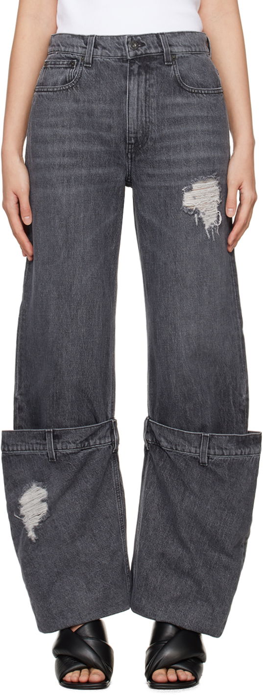 Jeans JW Anderson SSENSE Exclusive Gray Bucket Jeans Siva | DT0056-PG1195929