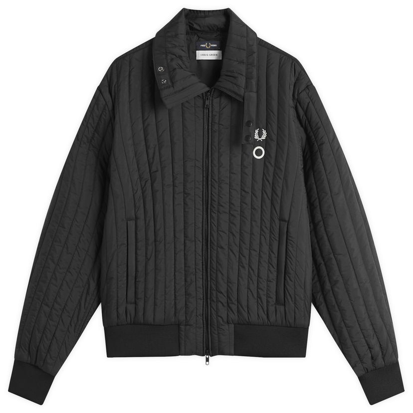 Bomber jakna Fred Perry x Craig Green Quilted Jacket Size Large Crna | SJ1131-102