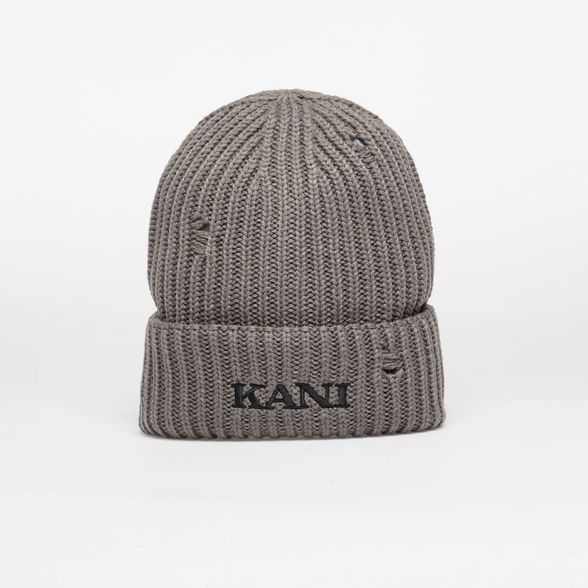 Šešir Karl Kani Hat Retro Distress Beanie Grey Universal Siva | PD00007511