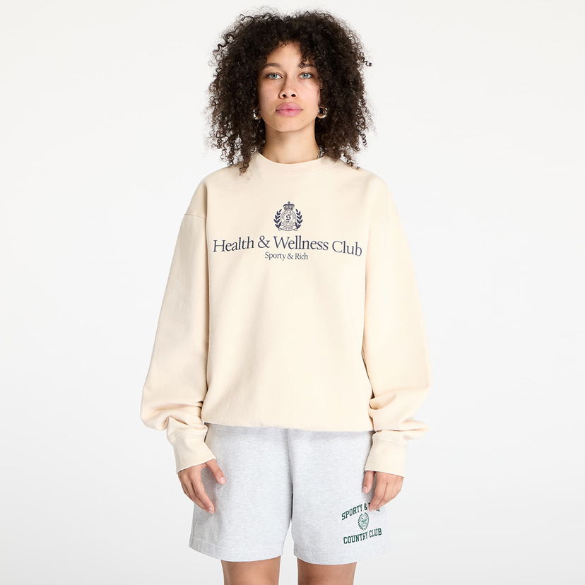 Džemper Sporty & Rich Sporty & Rich H&W Crest Crewneck Sweatshirt Bež | ST071606241CR01