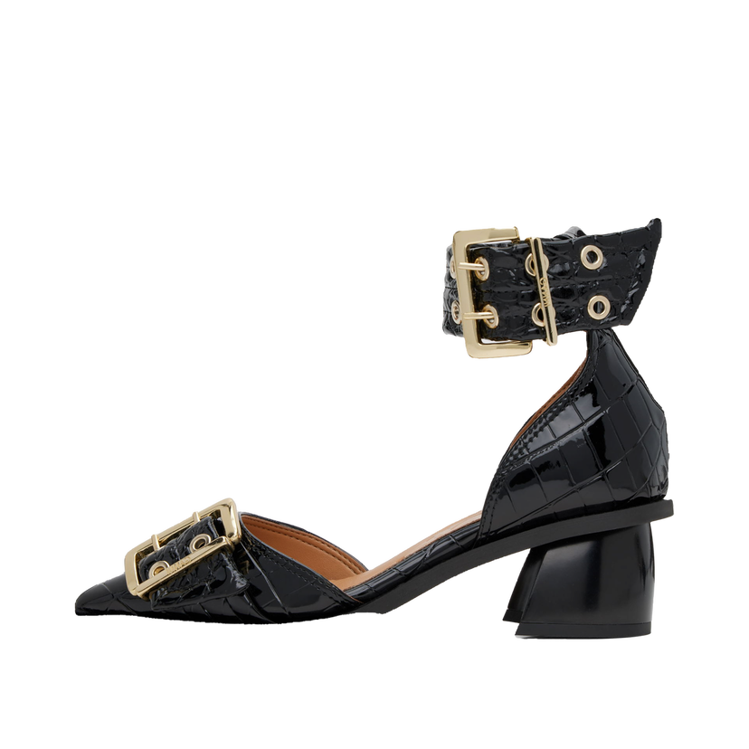 Tenisice i cipele GANNI Buckle Open Cut Heels Crna | S2802
