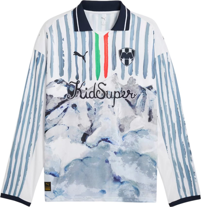 Majica kratkih rukava Puma KIDSUPER Monterrey Retro Long Sleeve Shirt Bijela | 606851-12