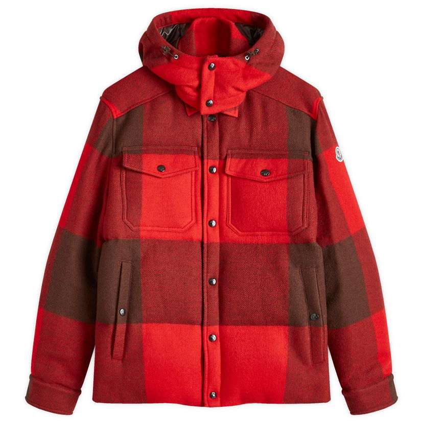 Košulja Moncler Ladruns Brown and Red Plaid Shirt Jacket Crvena | 1G000-24-5980H-F24