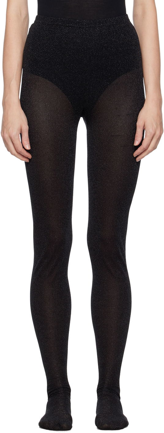 Čarape Anna Sui Anna Sui Glittered Tights Crna | 723L90