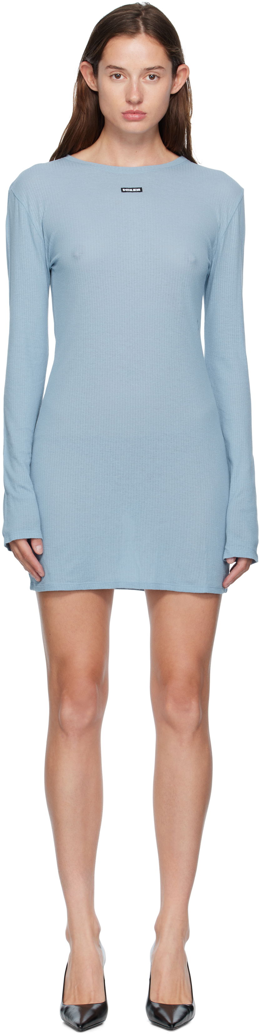 Haljina Ksubi Ksubi Crawford Long Sleeve Minidress Plava | WFA25DR008