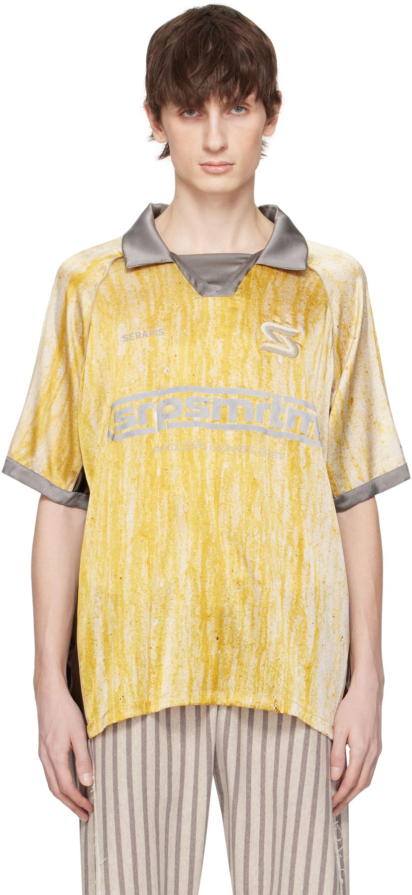 Dres Serapis Serapis Drips Silk Football Polo Žuta | SS25_FT_3S